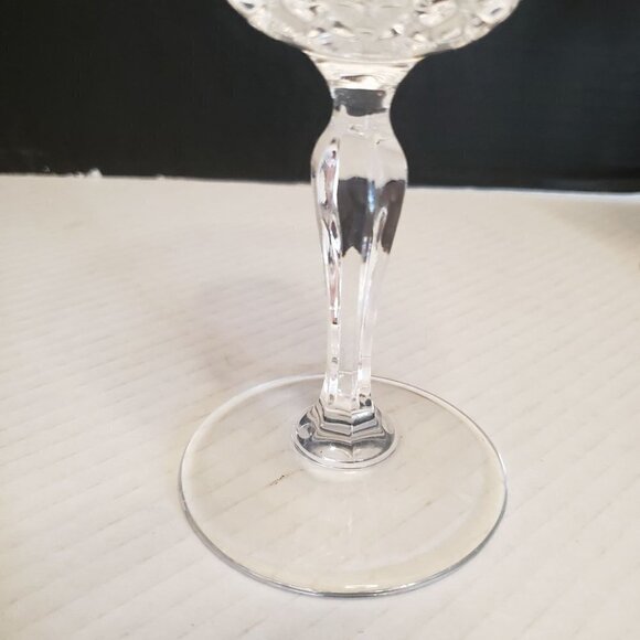 2 Royal Crystal Rock, Opera from Italy 8 oz Criss Cross Paneled Water Goblet - Picture 4 of 11